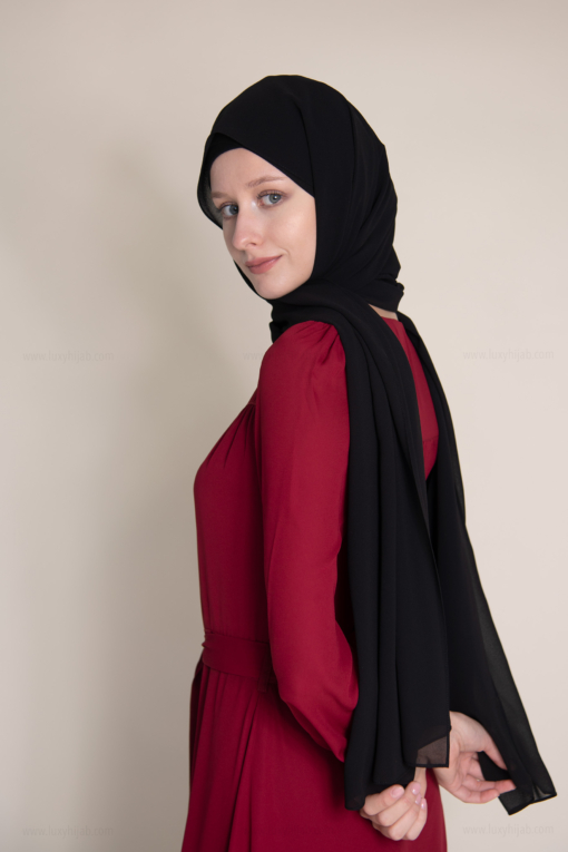 black chiffon hijab