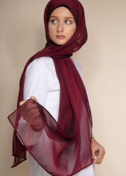 hijab in maroon