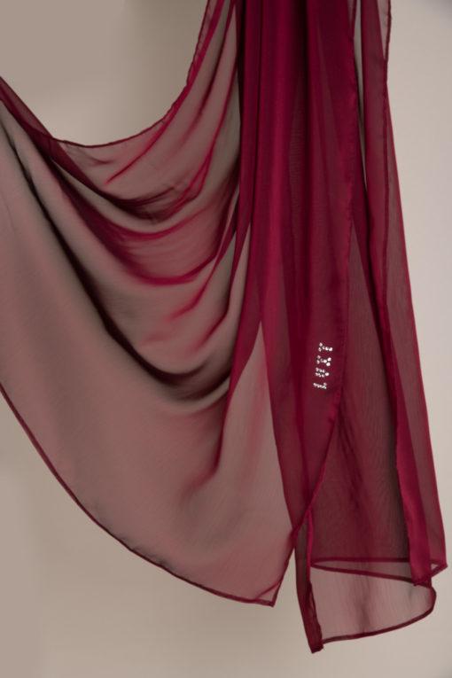 scarf in maroon