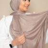 jersey hijab in beige