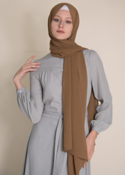 chiffon hijab in mocha