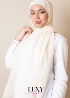 hijab in cream