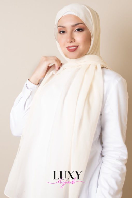 hijab in cream