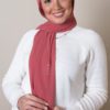 chiffon hijab dark pink