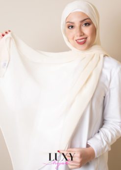 voile hijab in cream