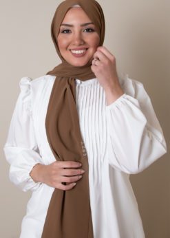 hijab in mocha color