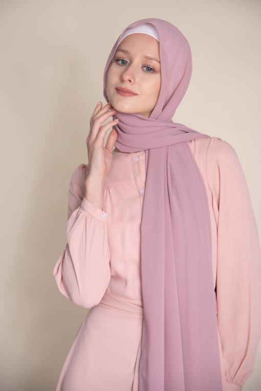rose hijab chiffon