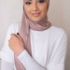 jersey hijab in apricot nude