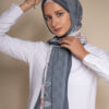 Floral Hijab in Gray
