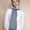 gray floral hijab