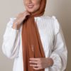 chiffon hijab in rust