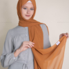 chiffon hijab in rust