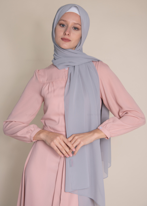 chiffon hijab in gray