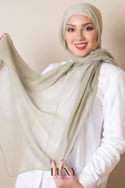 Olive Hijab Scarf Cotton