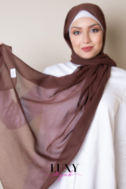 hijab scarf in chocolate