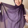 purple cotton scarf