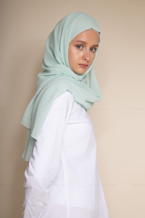 hijab in mint color