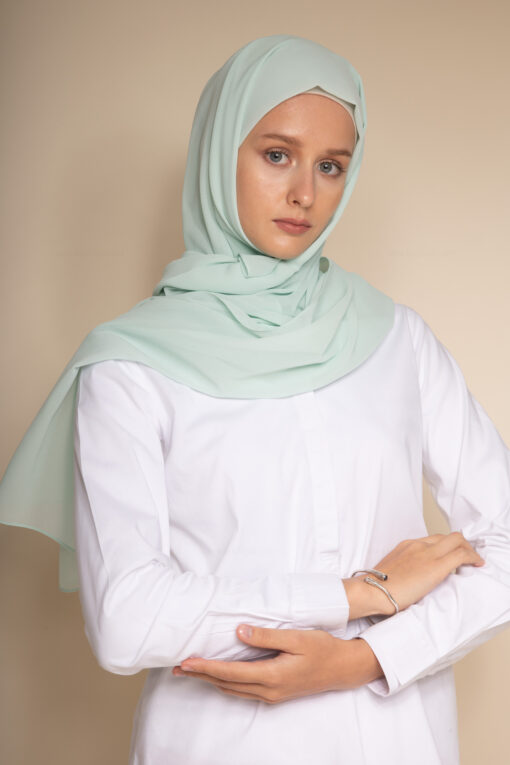 mint chiffon hijab