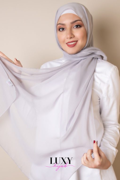 cotton voile hijab in cloud color