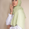 hijab in lime color