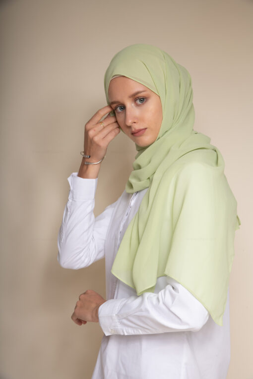 lime chiffon hijab