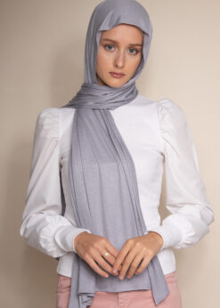 jersey hijab in light gray