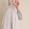 cream chiffon hijab - Dubai
