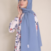 powder blue chiffon hijab