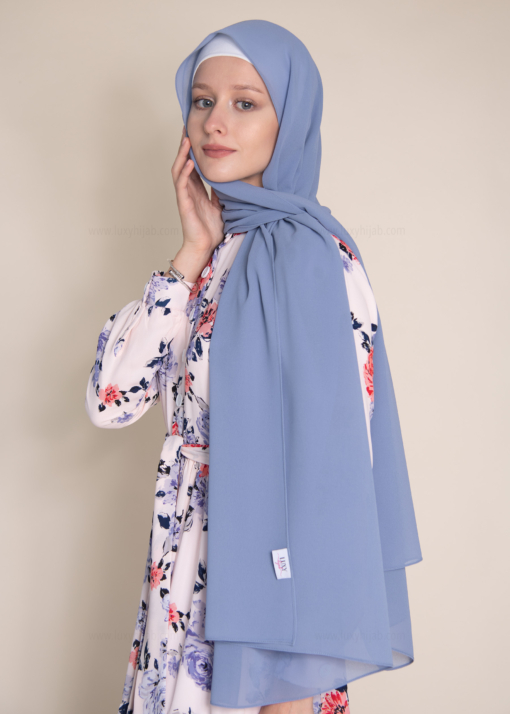 powder blue chiffon hijab