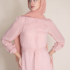 Instant hijab peach with underscarf