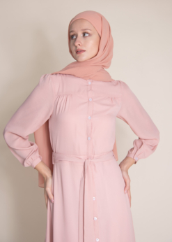 Instant hijab peach with underscarf