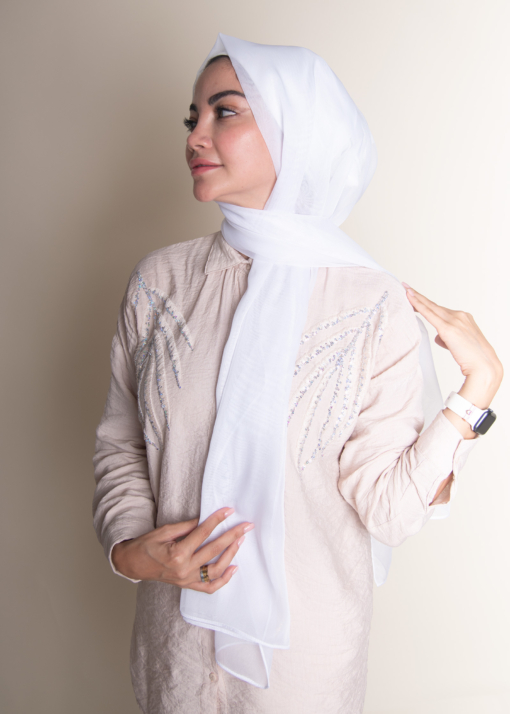 White Luxury Sparkle Hijab