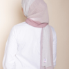 Rose, off-white, and beige hijab