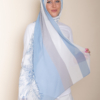 Elegance of Blue Blossoms Hijab