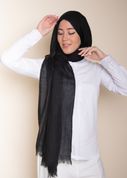 Modal Cotton Hijab in Black
