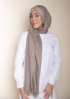 Modal Cotton Hijab in Beige Color