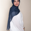 حجاب قطن مودال باللون الكحلي