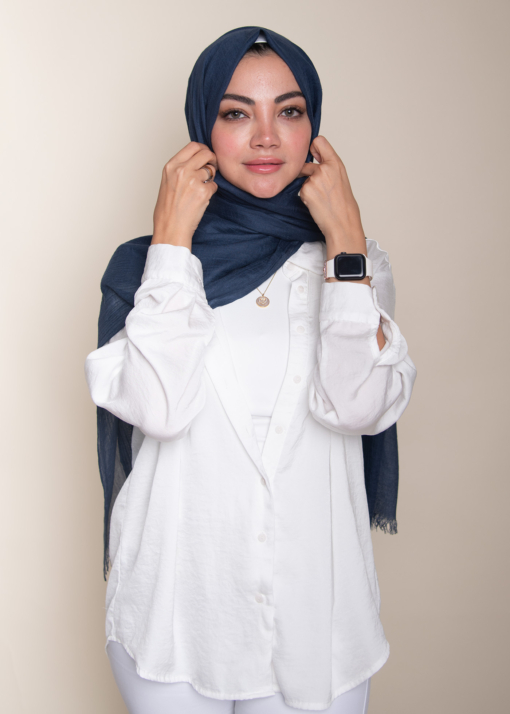 Modal Cotton Hijab in Navy