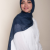 Navy Hijab Cotton