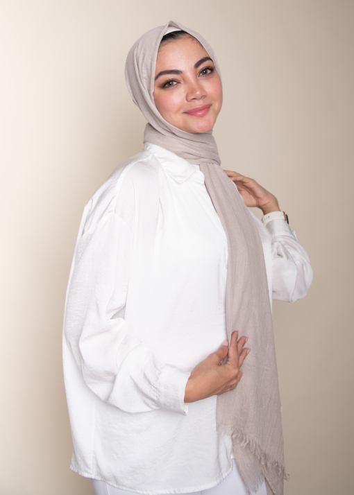 Cotton Hijab in Light Beige